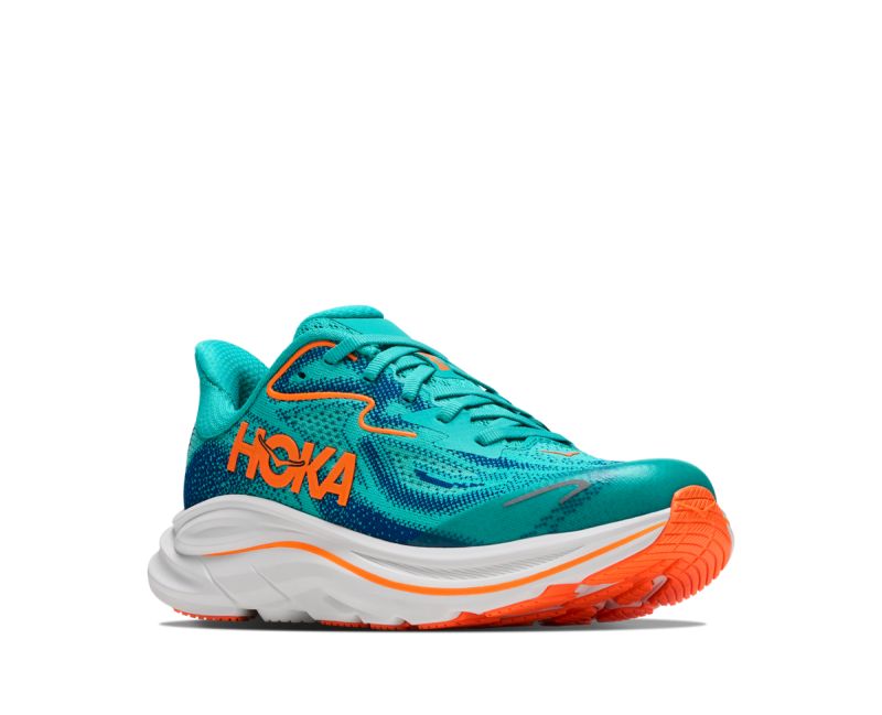 Scarpa Y Clifton 10 Big Kids Night Glow Blue Electric Aqua