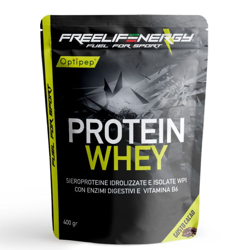 Integratore Freelifenergy Protein Whey Optipep Cacao - 400gr
