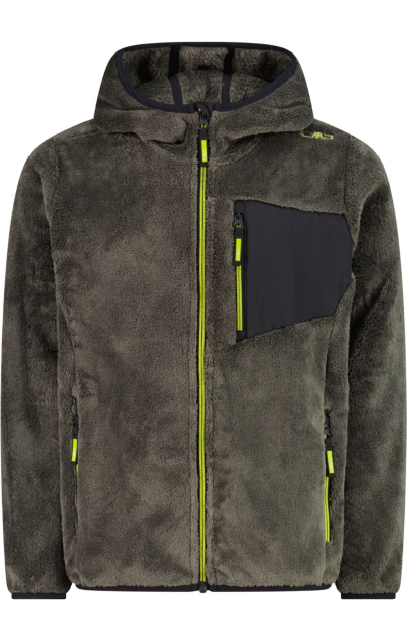 Pile Kid Fix Hood Highloft Olive Antracite