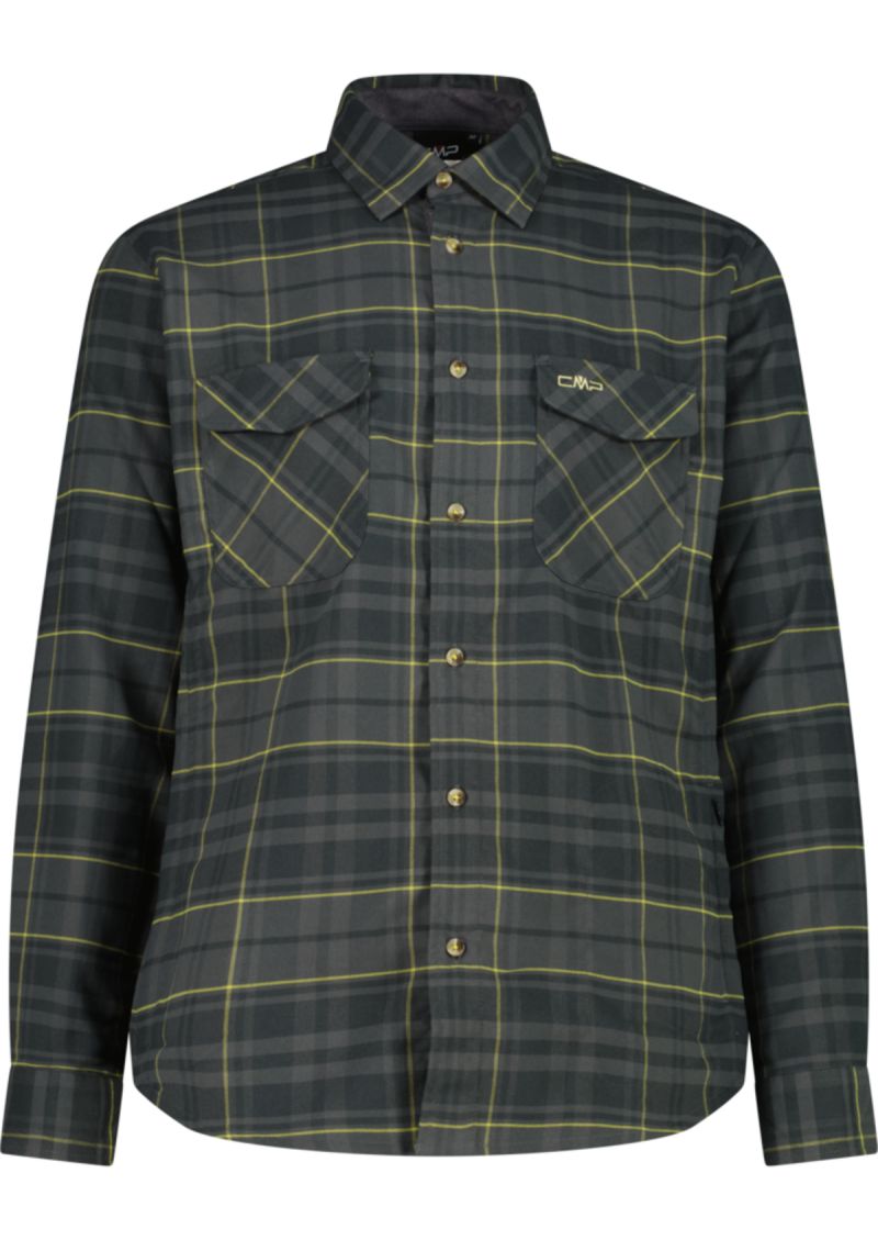 Camicia Brushed Flannel Jungle Black Pine Cardamom