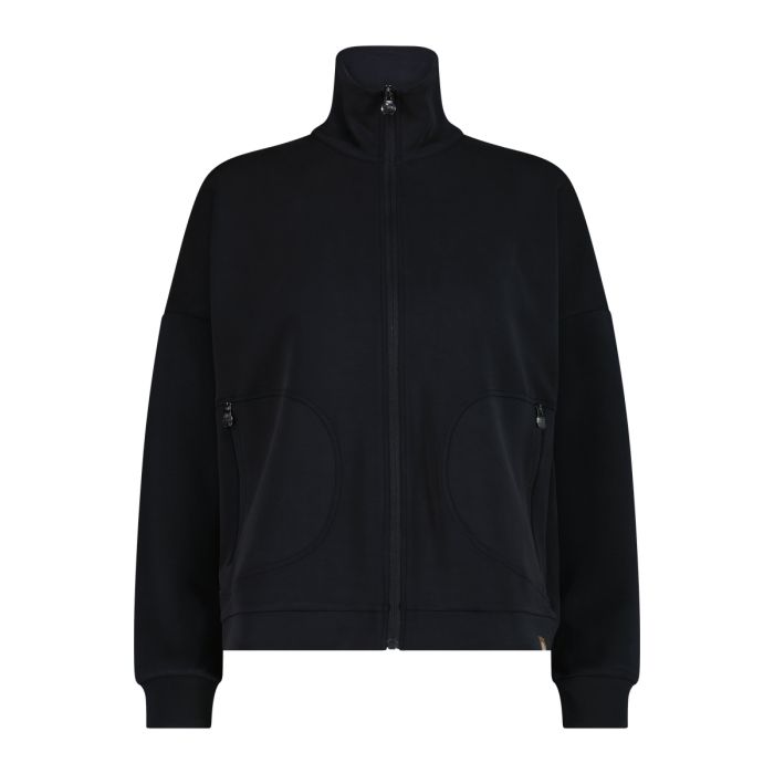 Felpa W Satine Finishing Modal Nero