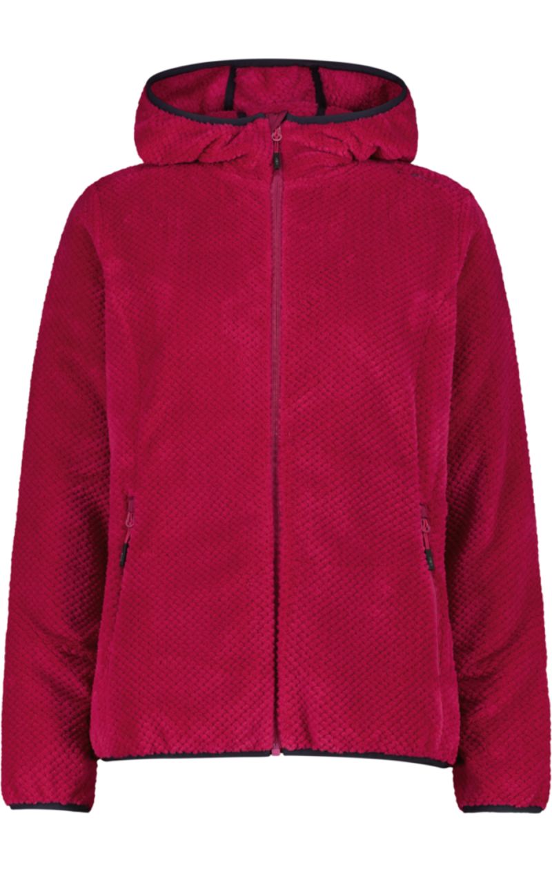Pile W Fix Hood Jacquard Highloft Amaranto