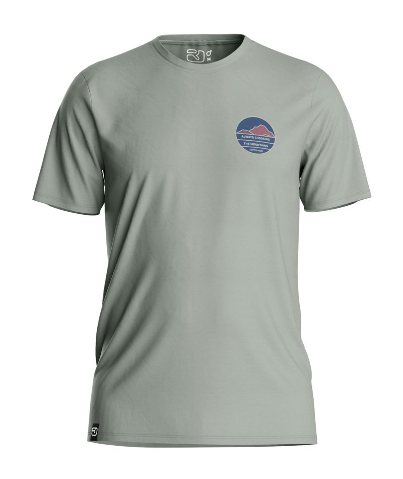 T-shirt Ortovox 120 Cool Tec Choose Mtn Green Sage