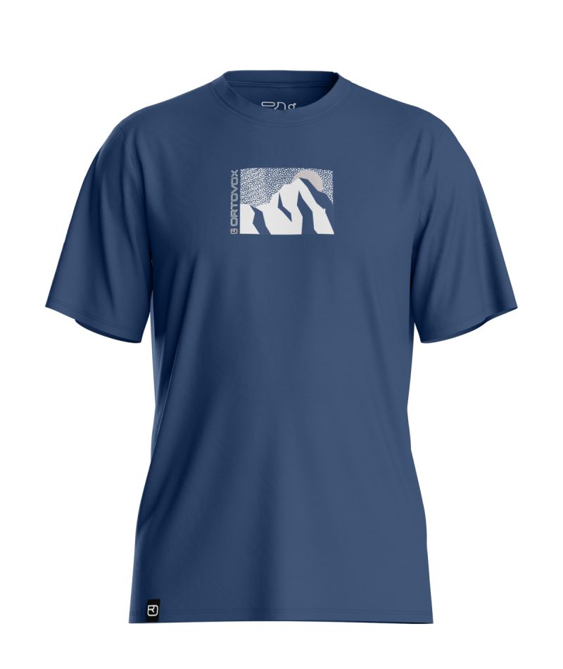 T-shirt Ortovox 120 Cool Tec Mtn Sun Blue Nunatak