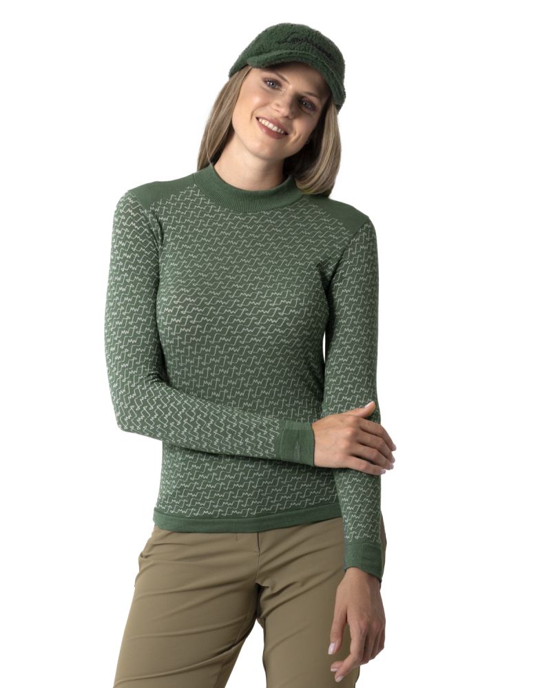 Maglia W Alice Cashmere Longsleeve Baselayer Duck Green