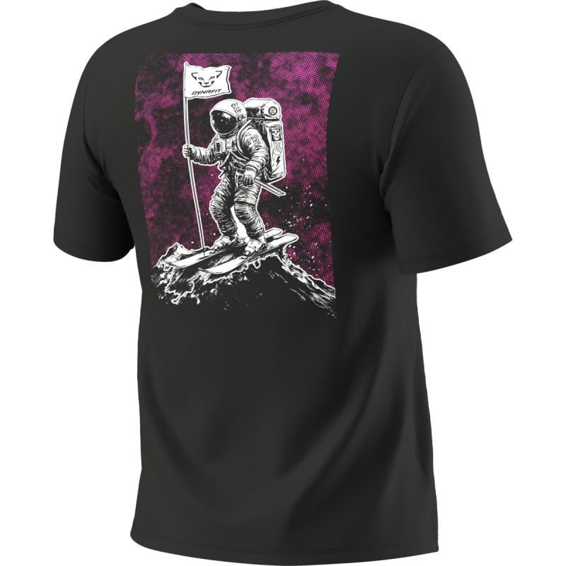 T-shirt W Back Graphic Cotton Black Out Skimonaut