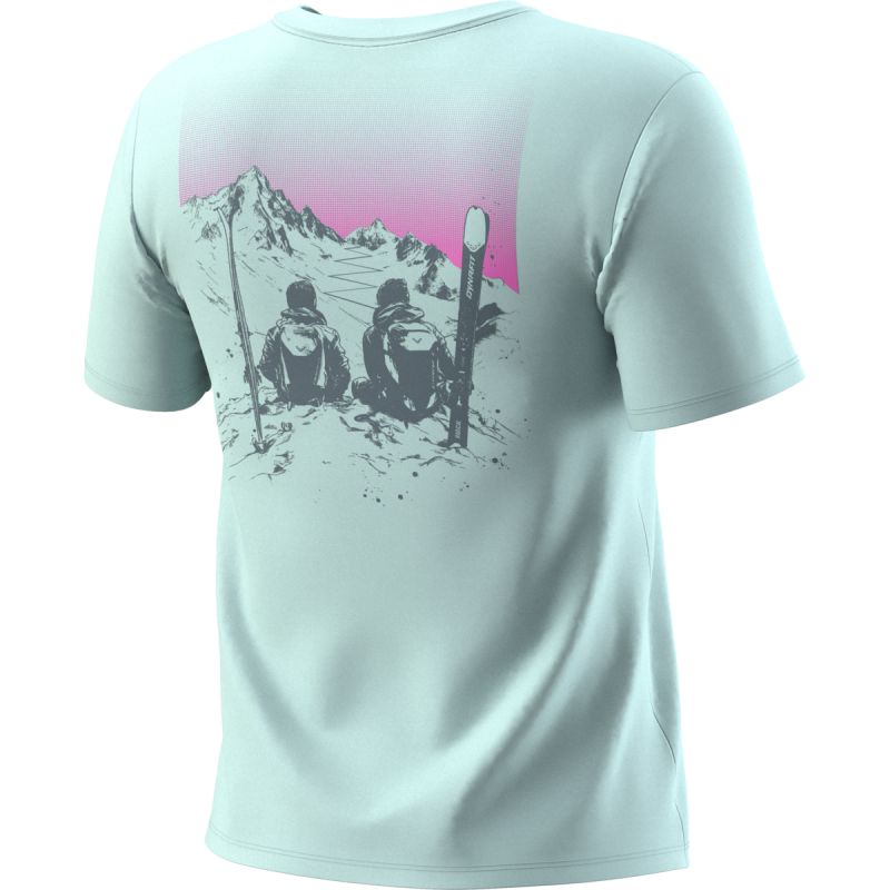 T-shirt W Back Graphic Cotton Cloud Blue Twilight