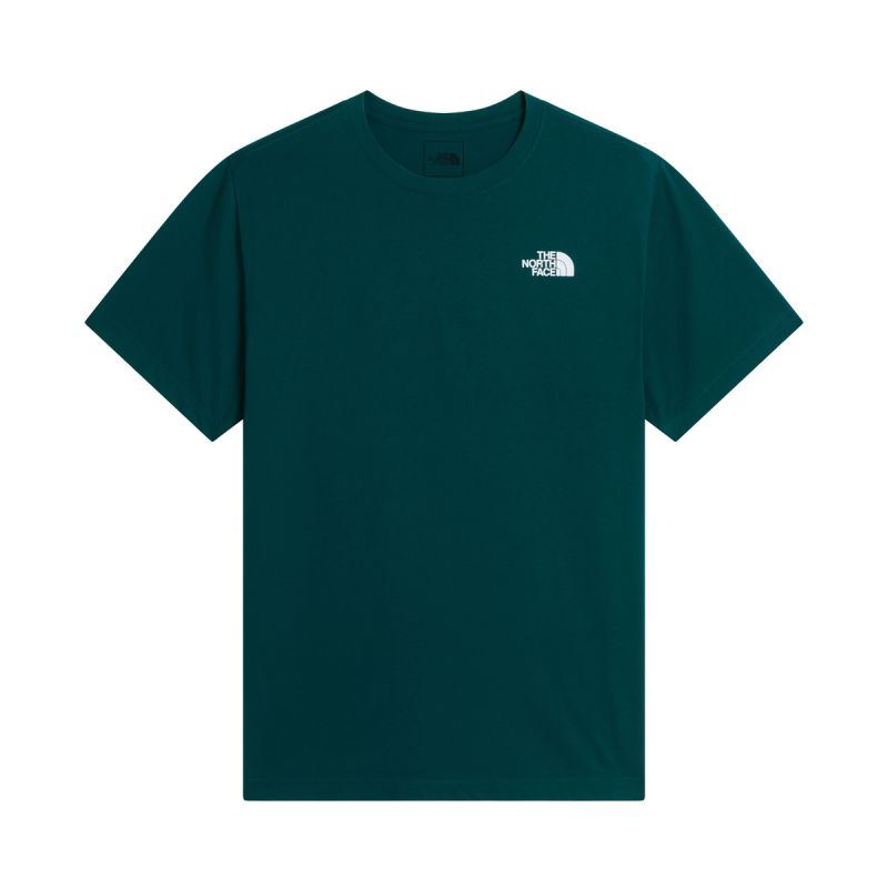 T-shirt Mountain Sketch Regular Short Sleeve Pacific Teal