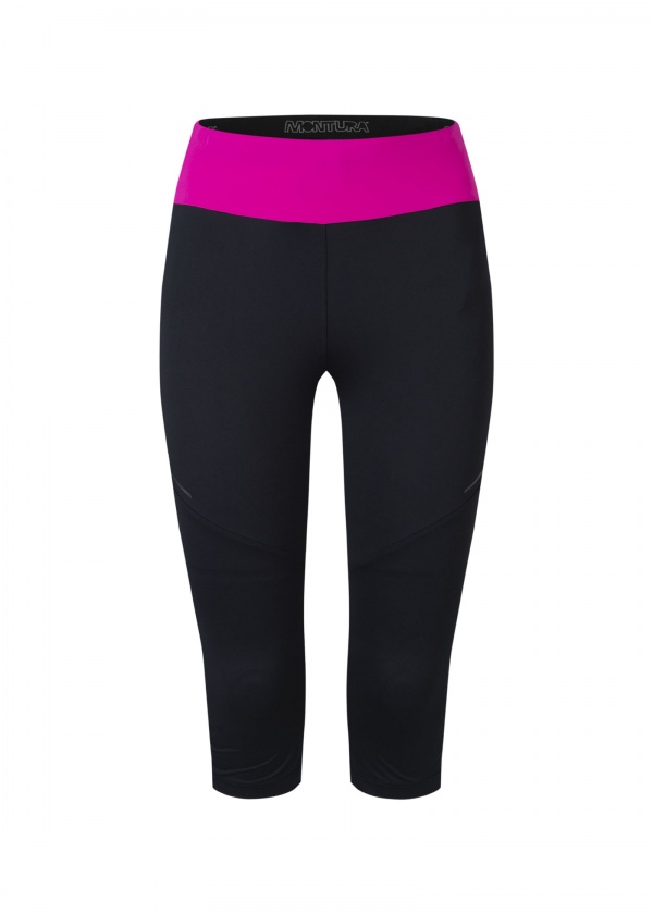 Pantaloni Montura W Run Dream 3/4 Nero Intense Violet