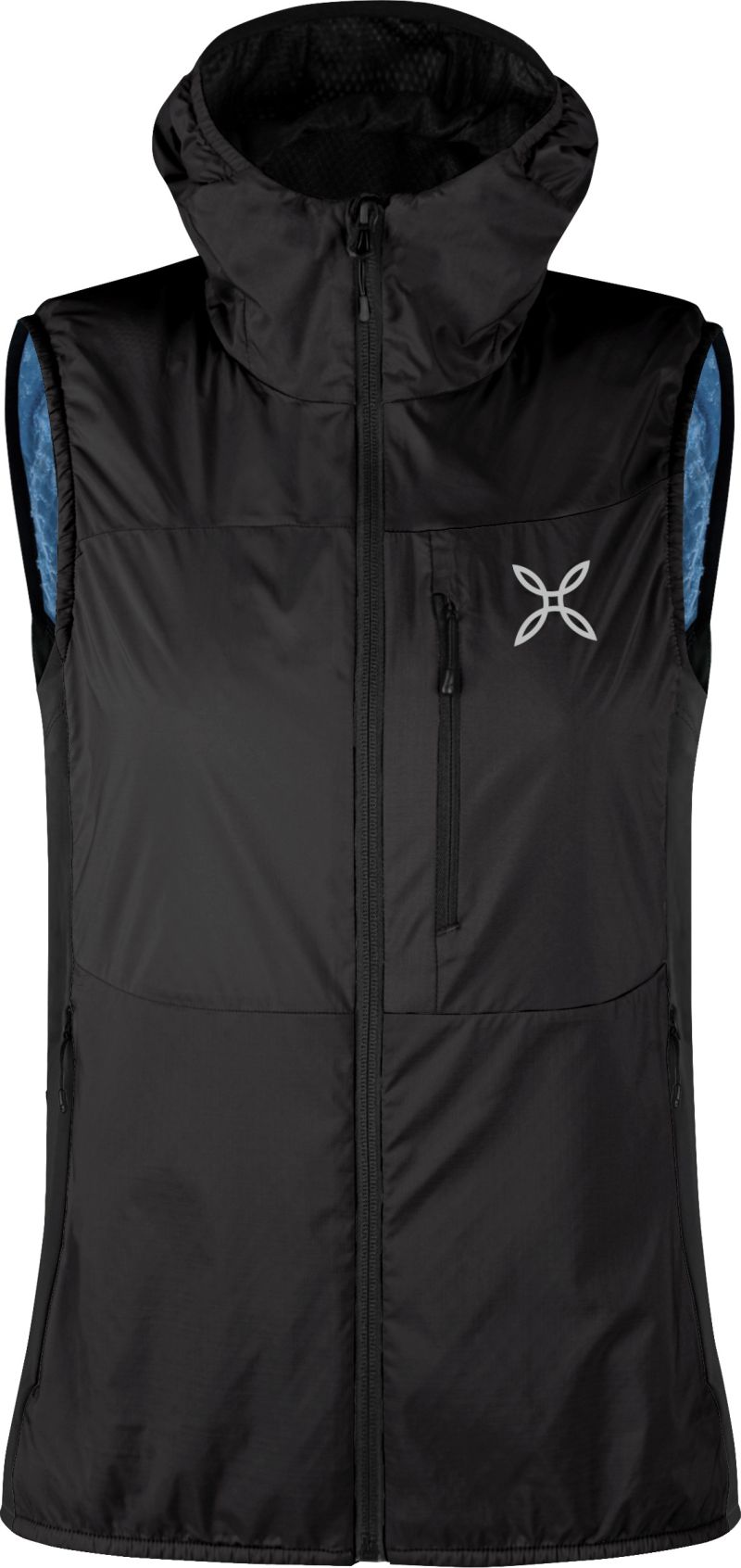 Gilet W Traccia Octa Hooded Black
