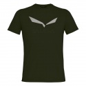 T-SHIRT SALEWA SOLIDLOGO DRY DARK OLIVE