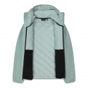 JACKET CMP W HYBRID FIX HOOD GRID POLYESTER JADE