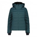 JACKET CMP W FIX HOOD TWILL TREK GREEN