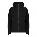 JACKET CMP W FIX HOOD 2 LAYER NERO