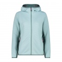 JACKET CMP W FIX HOOD STRIPED JACQUARD OPALE