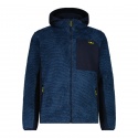 JACKET CMP FIX HOOD STRIPED HIGHLOFT BLUESTONE B.BLUE