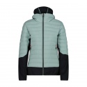 JACKET CMP W HYBRID FIX HOOD JADE