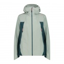 JACKET CMP W FIX HOOD 2 LAYER JADE