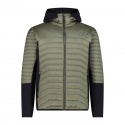 JACKET CMP HYBRID FIX HOOD NYLON SAGE
