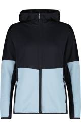 PILE W FIX HOOD STRIPED STRETCH PERFORMANCE SKY