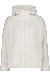 GIACCA W FIX HOOD BONDED TEDDY BIANCO GESSO