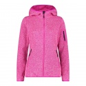 JACKET CMP W FIX HOOD JACQUARD KNITTED FESTIVAL ANTRACITE