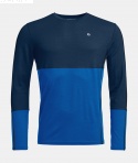 MAGLIA ORTOVOX 185 ROCK N WOOL LONGT SLEEVE DEEP OCEAN
