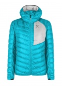 JACKET MONTURA W PURE DUVET TURQUOISE QUIET GREY